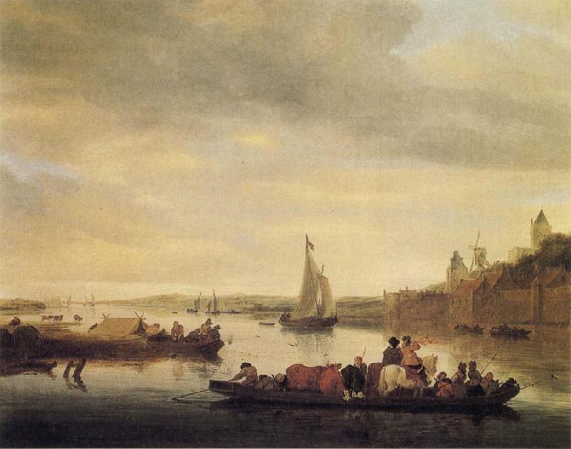 Saloman van Ruysdael The Crossing at Nimwegen Sweden oil painting art